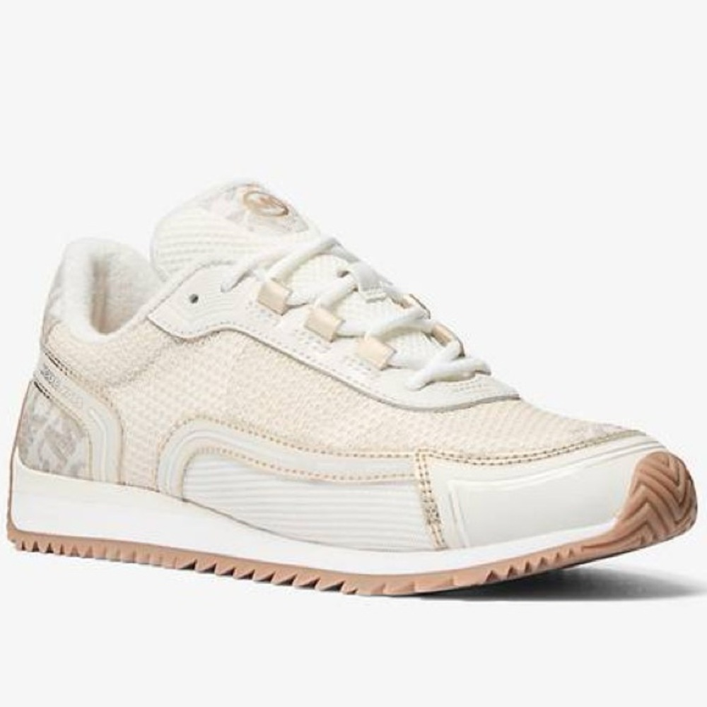 NEW MICHAEL KORS Byrdie Mixed-Media Trainer – Women's Size 8 Low-Top Sneaker - Picture 1 of 9